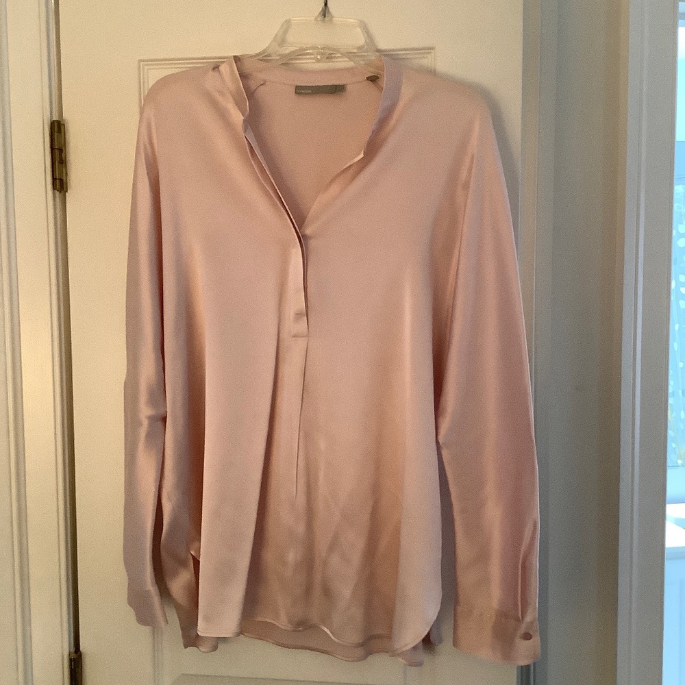 Vince long sleeve blouse   Pretty in pink